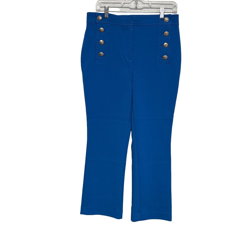 Ann Taylor Bright Blue High-Waist Sailor Trousers